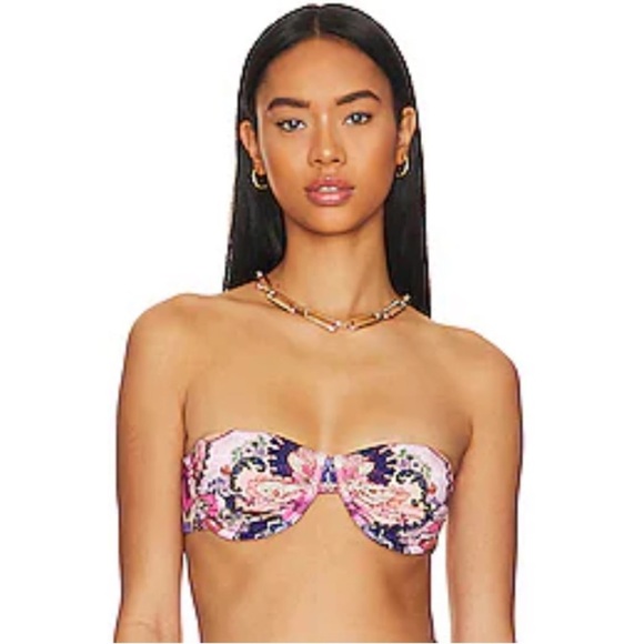 Zimmermann Laurel Ruched Underwire Bikini Top - Picture 1 of 7